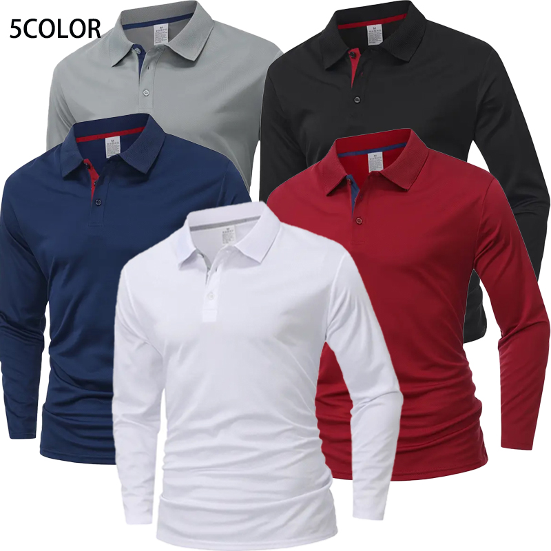 Men's Long Sleeve Polo Shirt Q - Golf Equipment Discount ulasan dan harga